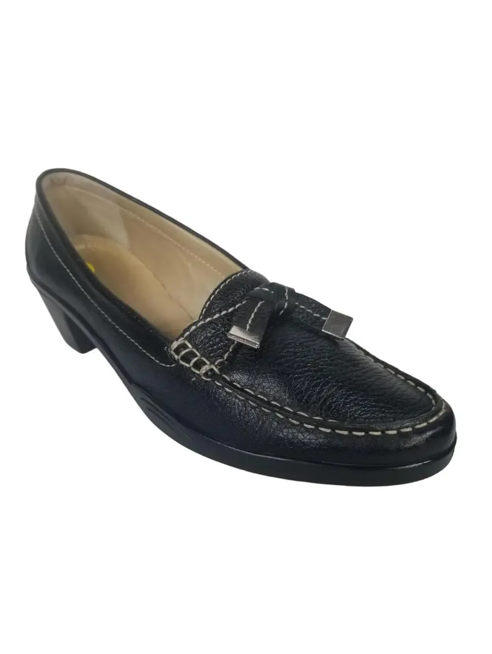 Womens Hotter Made in England Black Leather Horsebit Loafers Shoes US Size 10 M
